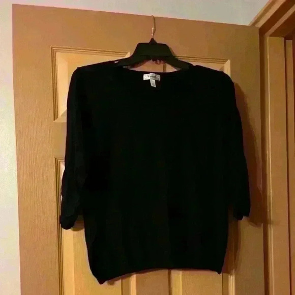 Womens black Dress Barn Size XL top​​​​​​​​​​​​​​​​​​​​ - Picture 2 of 5